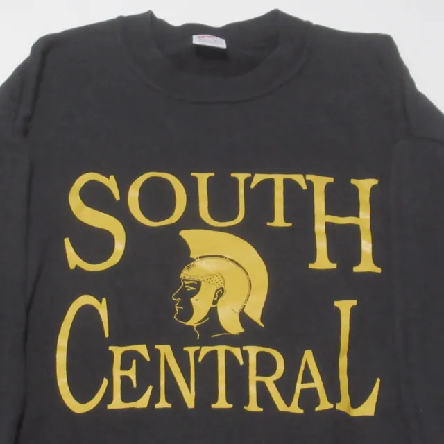 Vintage 90s South Central Sweatshirt Crewneck Pullover High School Hip Hop Black
