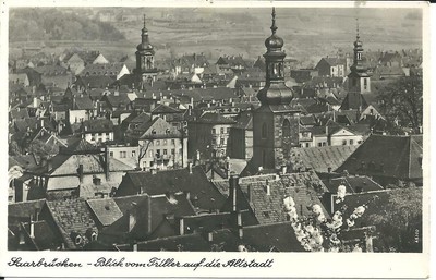 SEHR SCHÖNE ECHT-FOTO-KARTE Von Saarbrücken, Blick vom Triller auf die