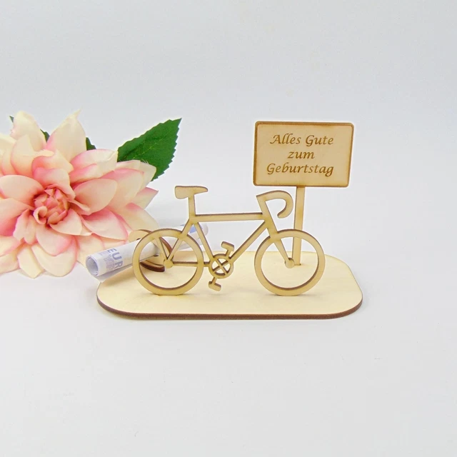 GELDGESCHENK MOUNTAINBIKE GUTSCHEIN Geburtstag Holz Alles Gute zum