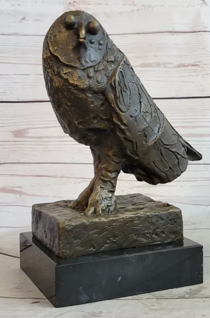 Dali Abstract Modern Art Owl Bronze Sculpture Marble Statue Home Chiparus Art NR