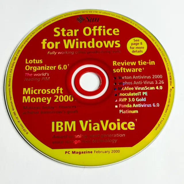 Star Office For Windows IBM Viavoice PC Magazine Vintage Pc SoftwareDemo CD Disc