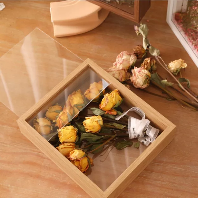 Home Decor Display Box Wood Frame Dry Flower Flower Display Frame Wall Mount 2