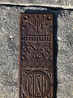 Antique Reading Hardware Co. RH Co.Iron Victorian Push Plate 3