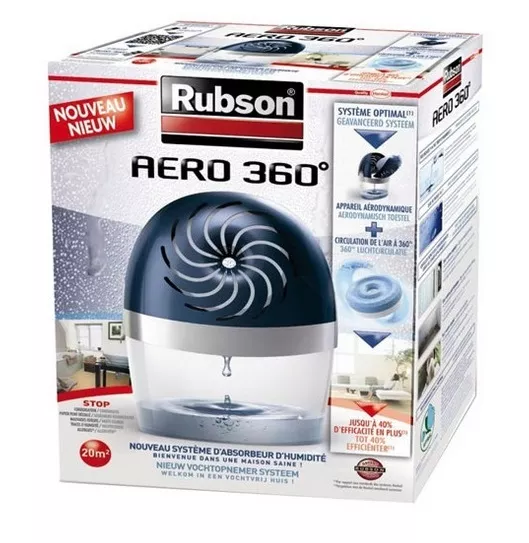 Rubson AERO 360° Recharges en tabs neutres pour absorbeur d'humidité, 4 x  450 g & Sensation Relax, 2 Recharges universelles de 300 gr pour absorbeur