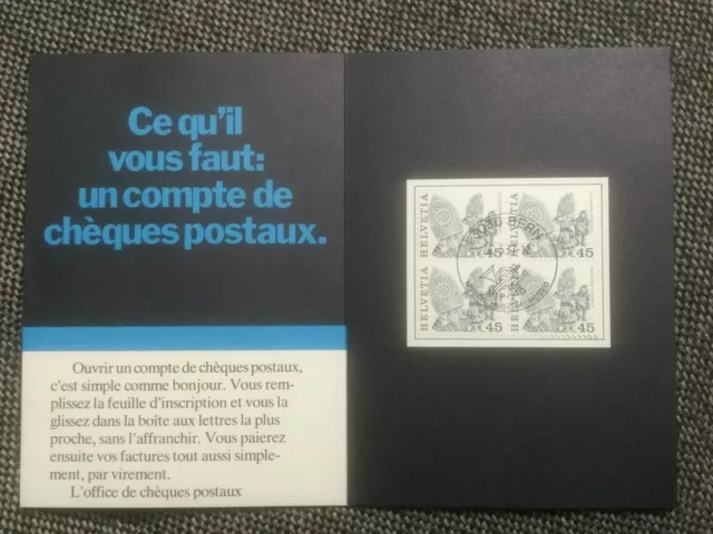 Schweiz Briefmarken Nr 1281 Volksbräuche Klausjagen Küssnacht, Viererblock Heft