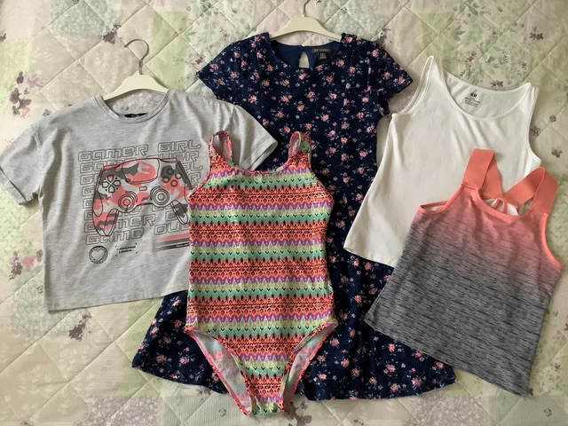 H&M GEORGE F+F PRIMARK Girls Age 10-11 Years Tops Dress Swim-Suit Summer Bundle