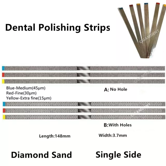 Dental Single Side Diamond Polishing Finishing Strips Metal Polishing Sand Fine