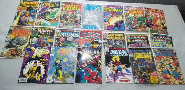 LOT OF 26 - MARVEL CAPTAIN AMER AVENGERS X-FORCE IRON MAN Vintage Comic Books