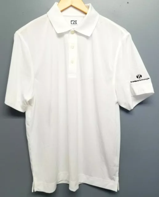 CUTTER & BUCK Golf Polo Shirt DriTec "GRANBURY TECHNOLOGIES" On Sleeve SM New