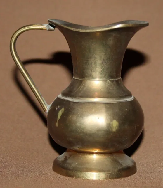 Vintage small brass decorative pitcher jug