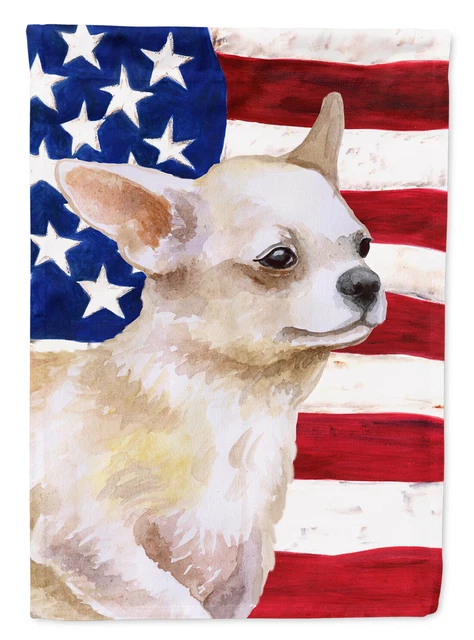 Chihuahua Patriotic Flag Canvas House Size BB9697CHF