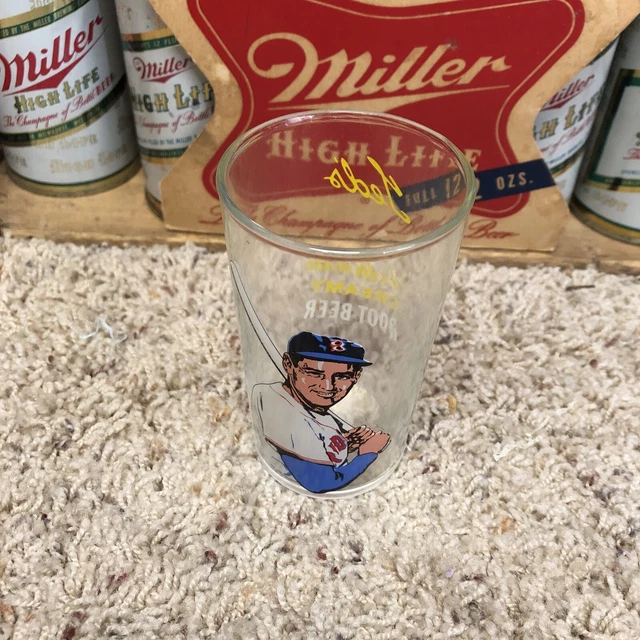 Ted Williams Glass Creamy Root Beer Boston Red Sox Moxie
