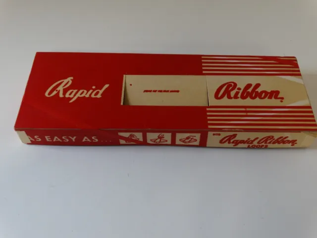 VINTAGE package wrapping RED rapid ribbons 3/8 by 20" pack of 250