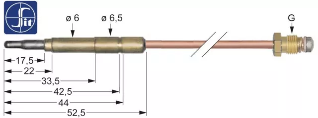 Thermoelement passend für Ambach, Electrolux, Lincar, Mareno