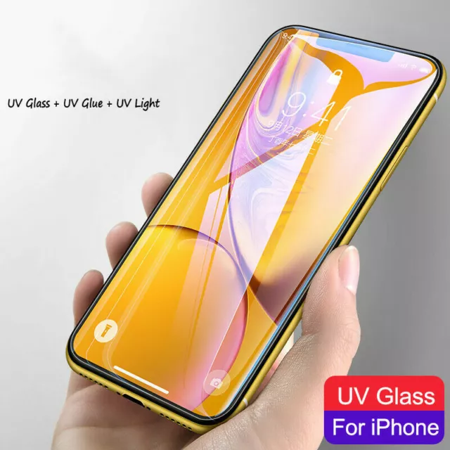 Proteggi schermo vetro temperato UV 6D colla completa per iPhone XS Max telefono XR XS X 3