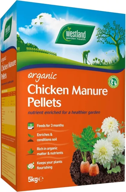 Westland Organic Chicken Manure Pellets 5 kg - Natural Fertilizer