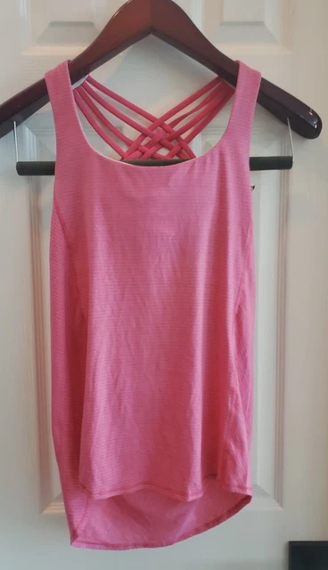 Lululemon Wild Tank Heathered Bon Bon So Fly Butterfly Angel Wing Pink Size 4