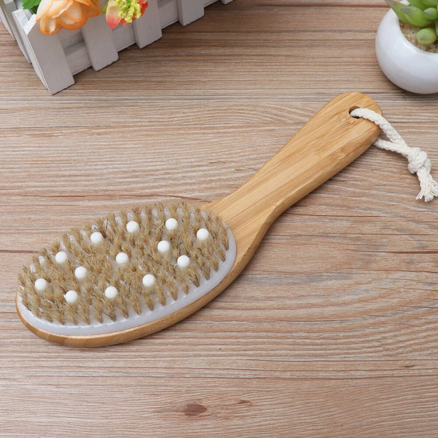 Cepillo corporal exfoliante de 1 pieza de fregador trasero con mango