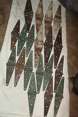 Lot of 19 Vintage Strap Hinges, 12 @ 12inches, 7 @ 16 inches