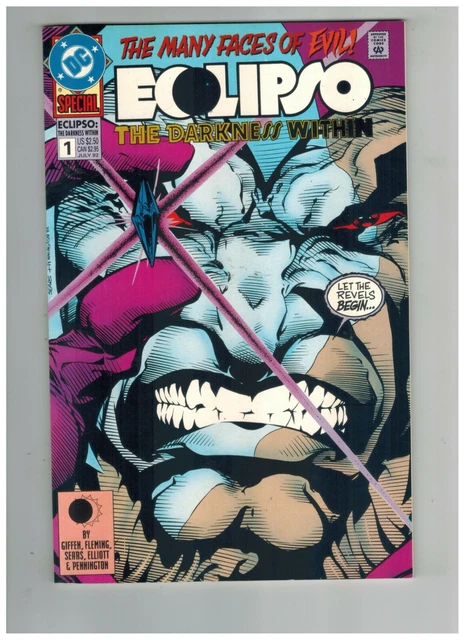 Eclipso The Darkness Within 1  w/ Mon-El, Superman, Jewel Cover!   1992  VF/NM