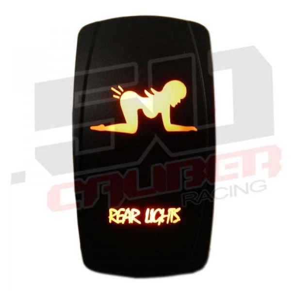 Wellcraft Fisher Man Marine Boat Orange Rocker Switch On/Off Rear Lights Design