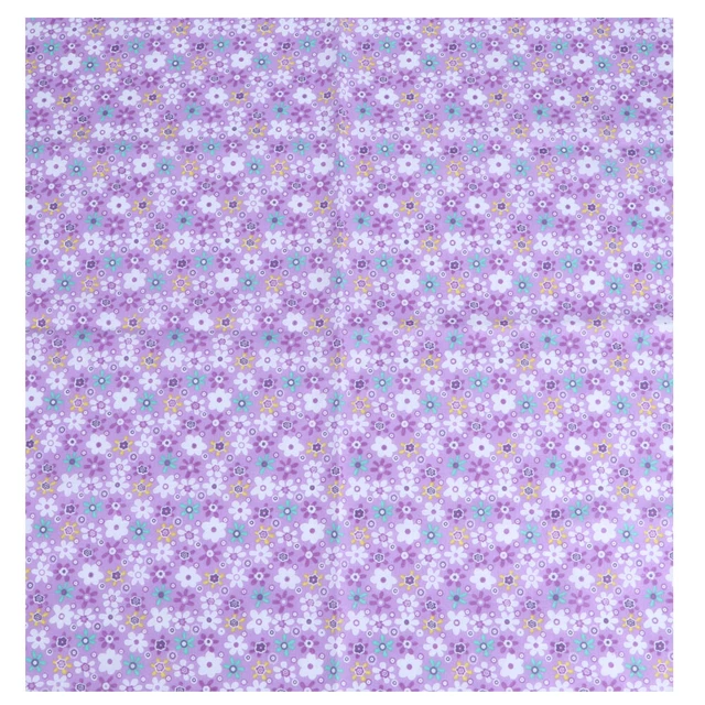 (19.7x19.7 In)5Pcs Cotton Craft Fabric DIY Handcraft Flower Printed Cloth PD