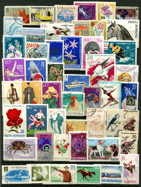 Romania: Packet of 50 G-FU stamps (Ref 2278)