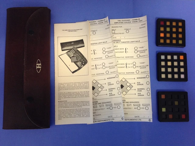 R Fletcher Hamblin Colour Vision Test Opticians Eye Testing - Used Vgc