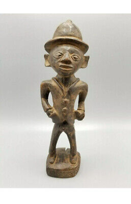 Antique Baule Colonial Figure Carving Ivory Coast West African Art Statue OLD!