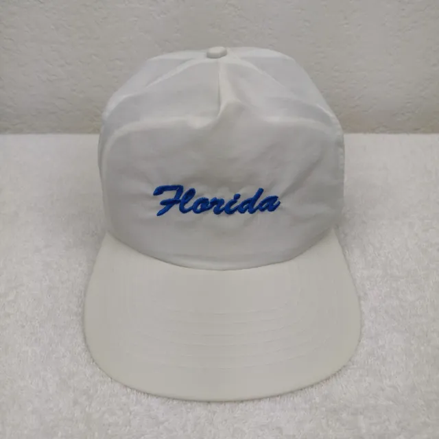 Vintage Florida Hat Adult Nylon Sunshine State Adjustable Snapback Cap 80s a18