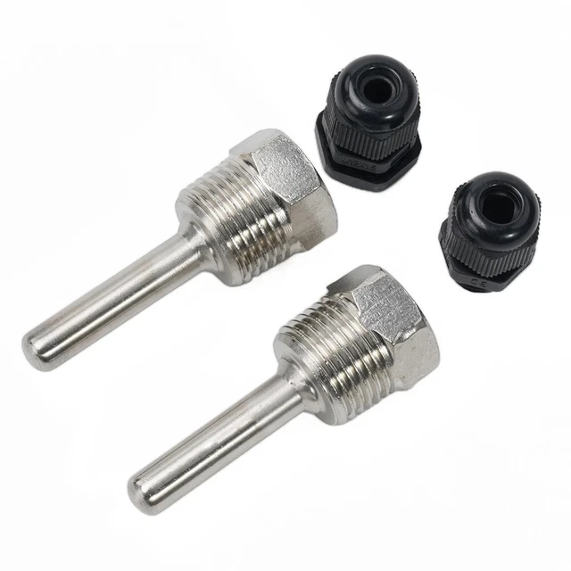 2PCS THERMOWELL G 1/2 Inch Thread For Temperature Sensor Immersion ...