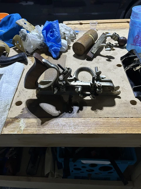 Stanley No. 45 SW Sweetheart Combination Plow Plane with Several Cutters