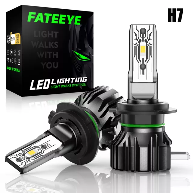 FATEETE H7 LED Phare 50W 10000LM Ampoule Voiture Feux Phare Lampe