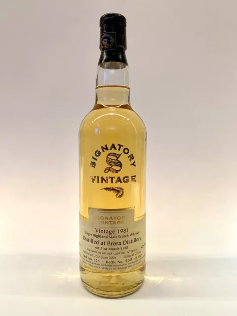 Signatory Vintage 1981 20 years old Brora Highland Single Malt Scotch Whisky