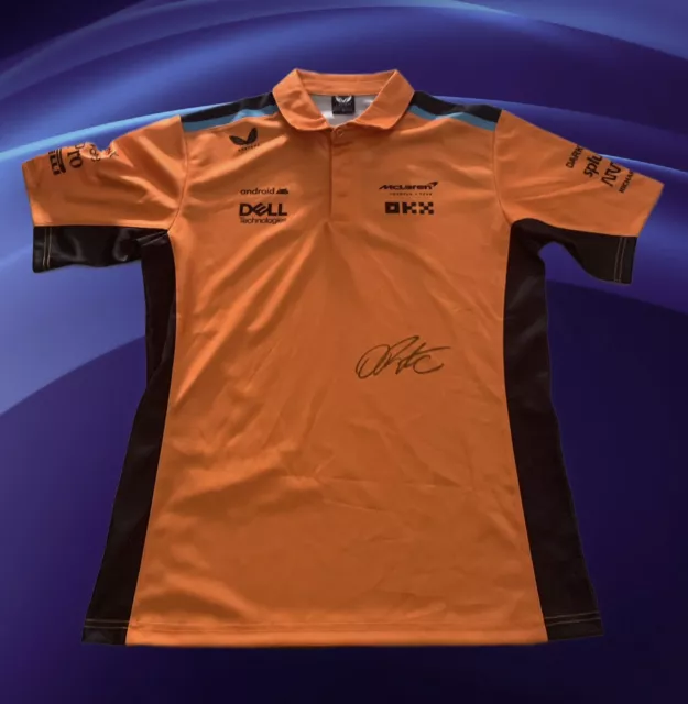 Oscar Piastri Signed McLaren F1 Pitcrew Shirt