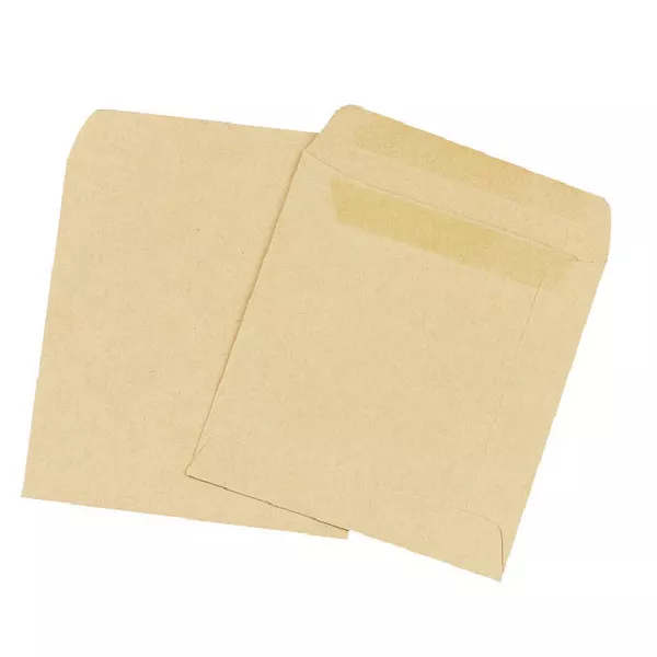 Small Brown Plain Envelopes - Self Seal - Money Wage Pay Seeds