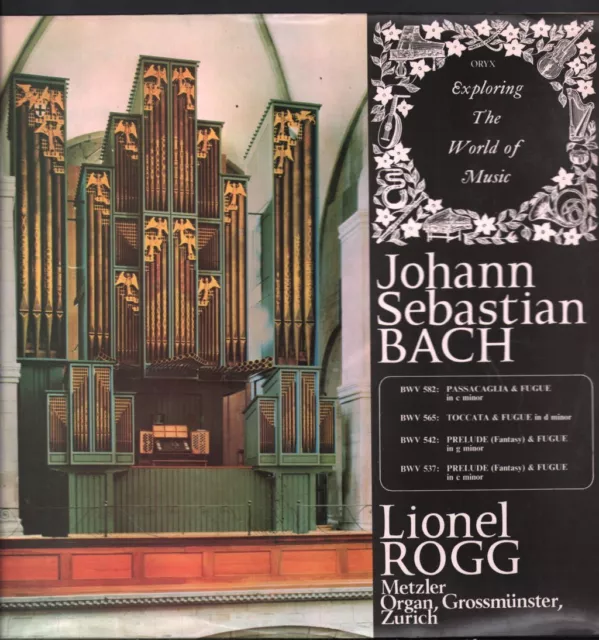 EXP21 Lionel Rogg Johann Sebastian Bach Organ Works: Volume 1 LP vinyl UK Oryx