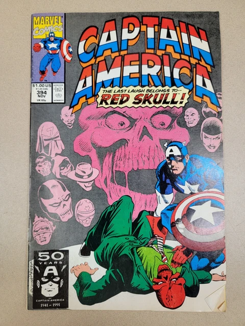 Captain America Vol. 1 #394 November 1991 Red Skull By Marvel Comics Softcover