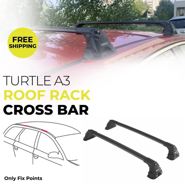 To Fits BMW 5-SERIES GRAN TURISMO (F07) 2009-2017  Roof Rack Cross Bar Black Set