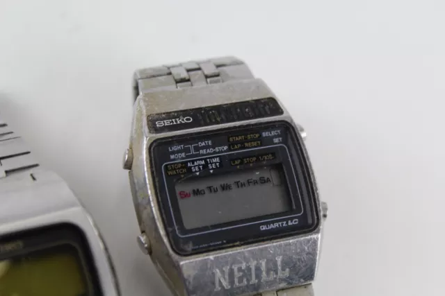 OROLOGI DA POLSO DIGITALI DA UOMO quarzo seiko non funzionanti x 3 2