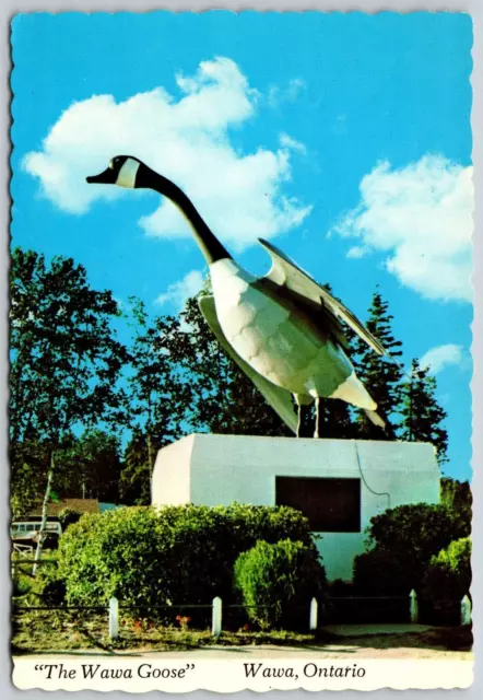 Postcard Ontario Wawa Goose ON Giant Canada Goose Sculpture