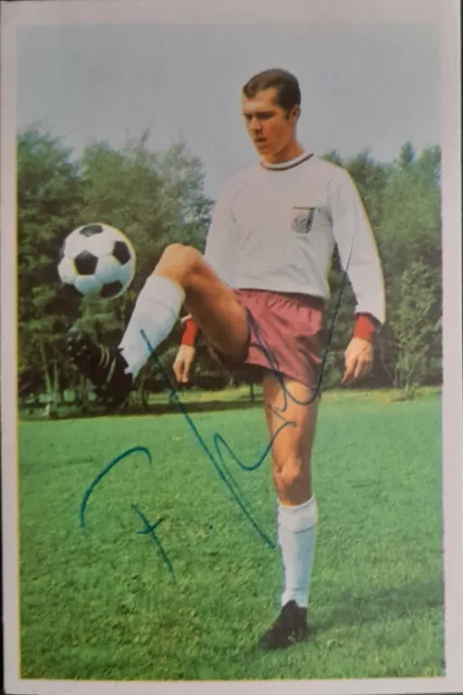 Franz Beckenbauer *Bayern München* Bergmann Sportbild68 Nr.A75 orig. hand signed