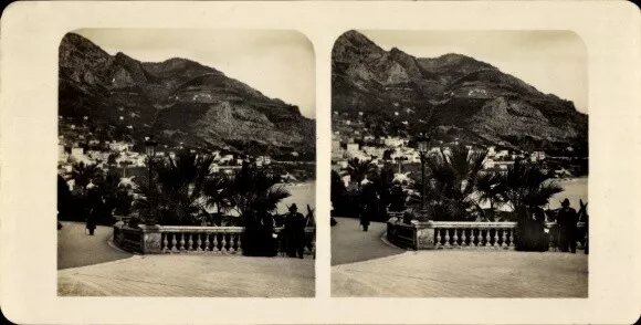 Stereo Foto Monte Carlo Monaco, Blick von St. Roman - 10894127