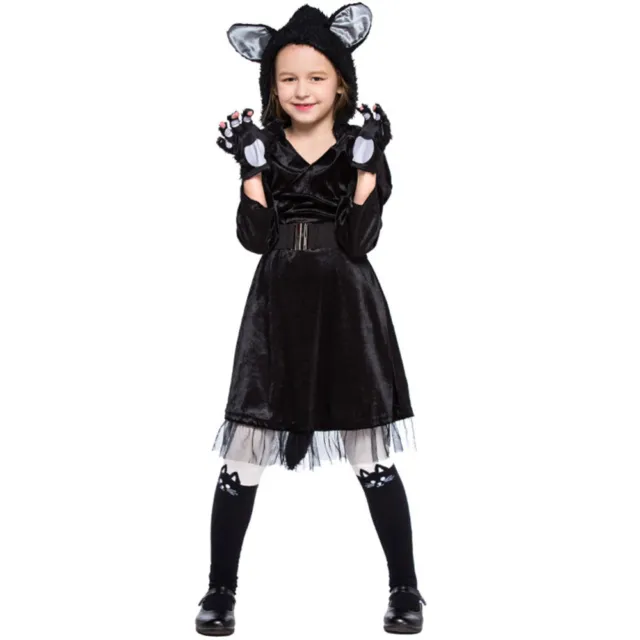 Bambino Spettacolo Di Halloween Costume Da Gatto Per Bambini