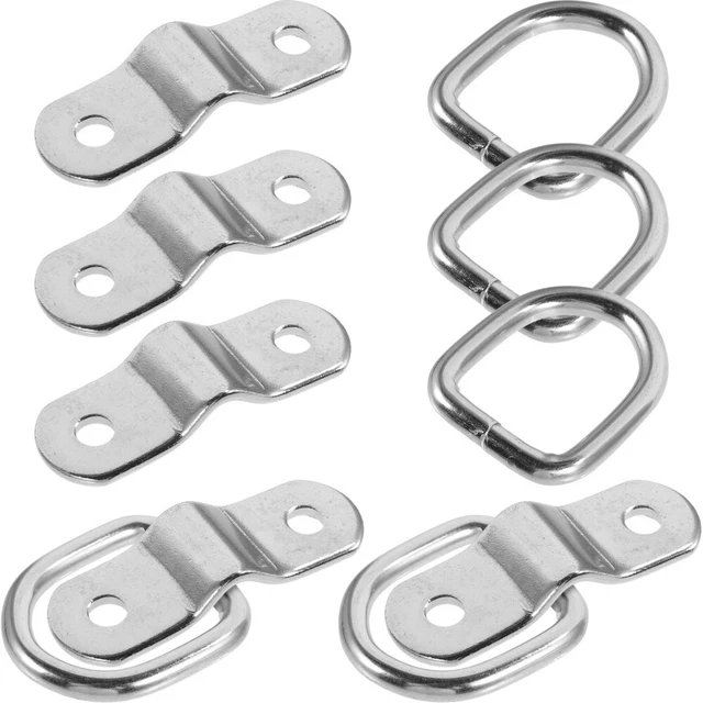 8pcs D Ring Tie Down Boat Strap Tie Down D Ring Anchor Truck Bed Tie Down Hook