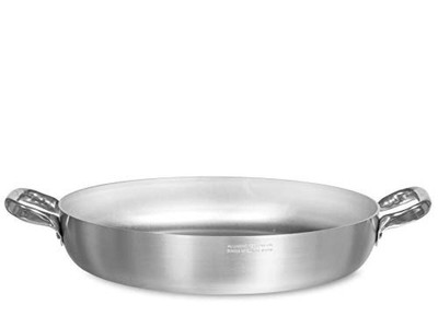 Argento 28 cm Alluminio Pentole Agnelli ALSA2110S28 Tegame con Maniglie 