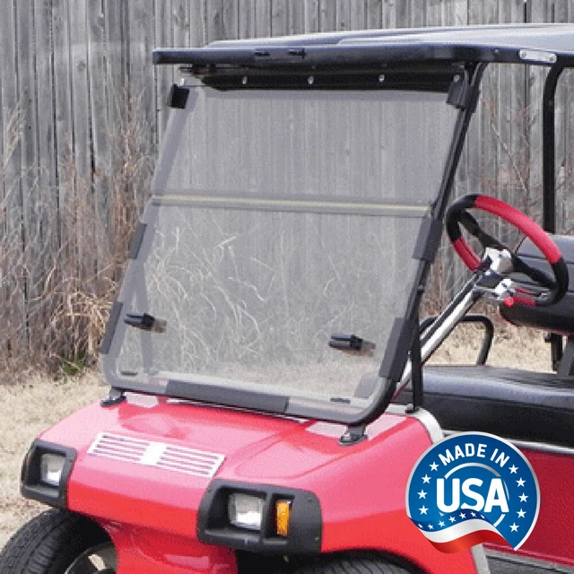 Club Car DS (82-00.5) Clear Impact Modified Fold Down Golf Cart Windshield