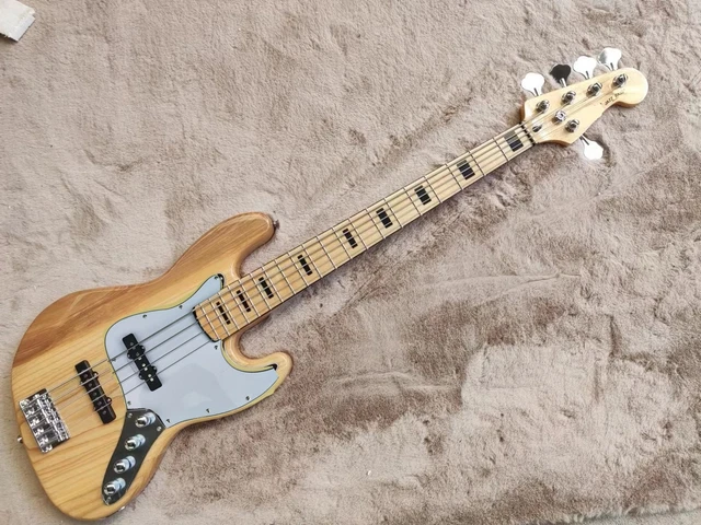 4 String Jazz Bass Guitar White Pickguard ASH Body Solid Body Chrome Hardware