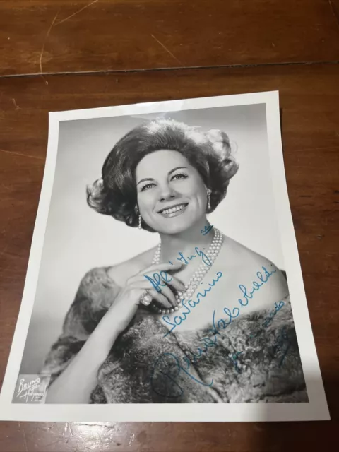 Foto Autografata Del Soprano Renata Tebaldi 1966