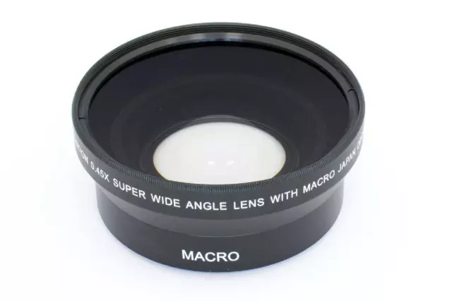 Lentille de conversion grand angle noir 0.45X Ø 58mm